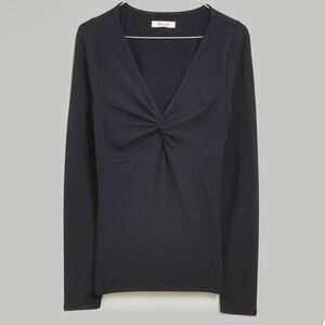 Madewell Fitted Twist Front V-Neck Tee XXL NWT